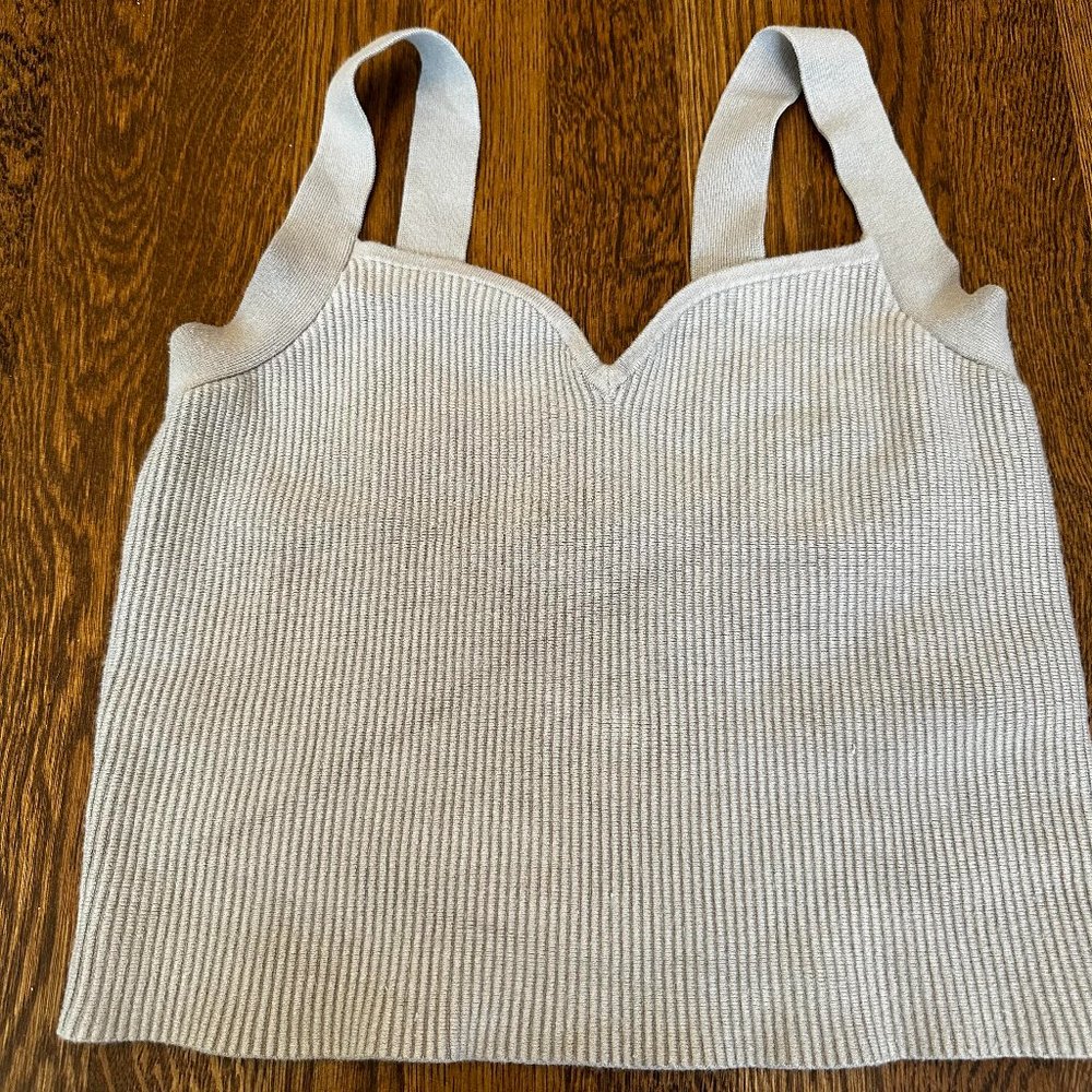 Abercrombie and Fitch Sweetheart cropped ribbed tank size L